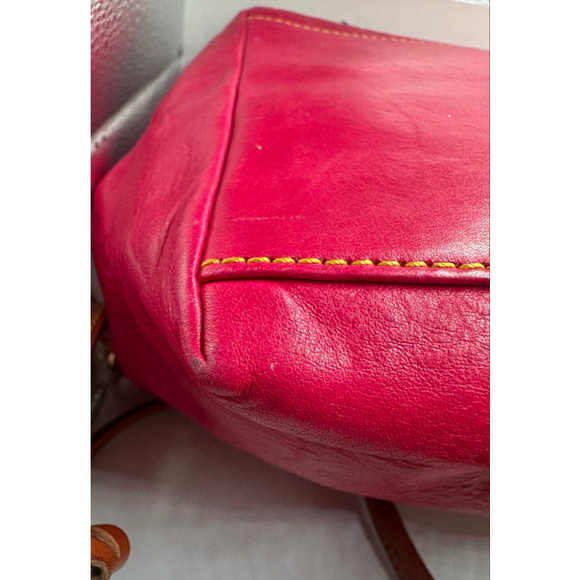Dooney & Bourke Pink & Brown VTG 
Florentine Leather Satchel Handbag - Picture 9 of 16